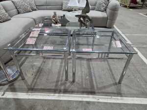Pair of contemporary occasional tables