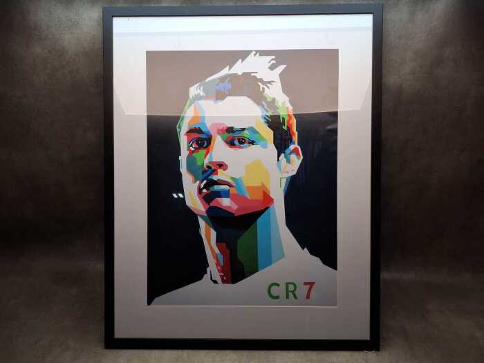 Pop Art reproduction print of Cristiano Ronaldo by Freddy Gomez