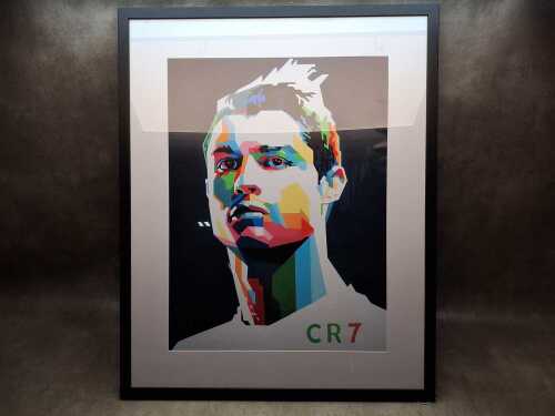 Pop Art reproduction print of Cristiano Ronaldo by Freddy Gomez
