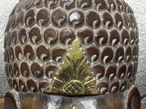 Indonesian carved timber Buddha mask - 3