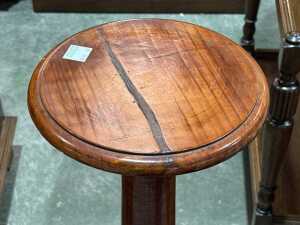 Stained timber pedestal stand - 2