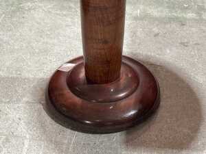 Stained timber pedestal stand - 4