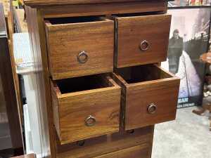 Timber nine-drawer tallboy - 2