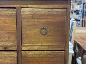 Timber nine-drawer tallboy - 4