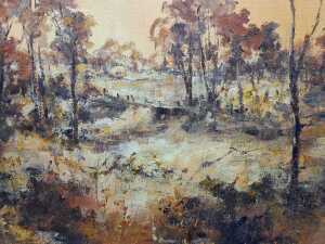Thomas Lonyai (1938-98), Carcoar Afterglow, 1980. Oil painting on board - 2