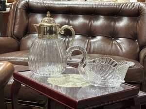 Two glass homewares including Bohemia crystal