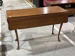 Timber drop-side dining table - 3