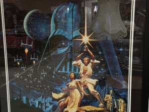 Framed Star Wars movie poster after the Brothers Hildebrandt original design - 2