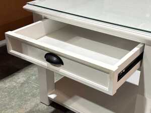 Pair of white painted timber bedside tables - 3