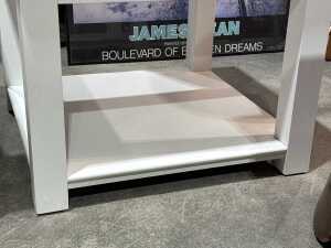Pair of white painted timber bedside tables - 4