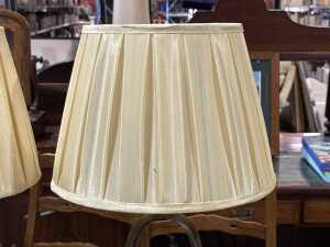 Pair of brushed brass finish table lamps - 2
