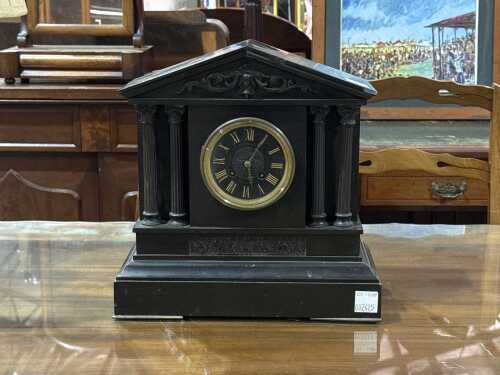 Antique French slate mantel clock