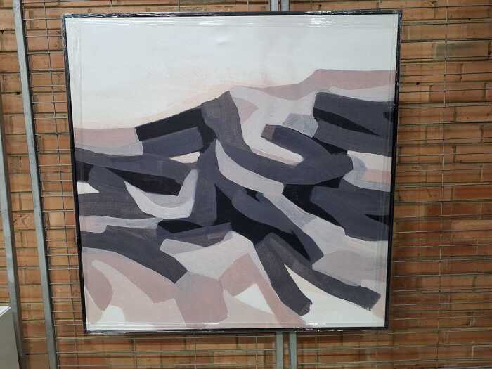 June Erica Vess, Puzzle Landscape II. Framed print on canvas.