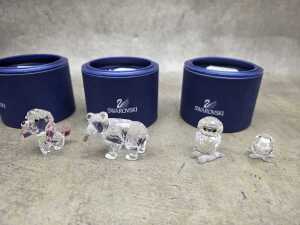 Miniature crystal figures including Swarovski Crystal animals - 3