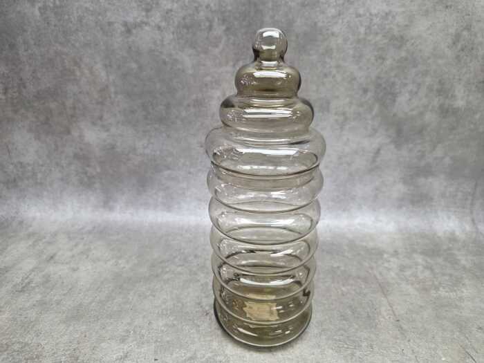 Mid-century Holmegaard 'Primula' smokey brown apothecary jar