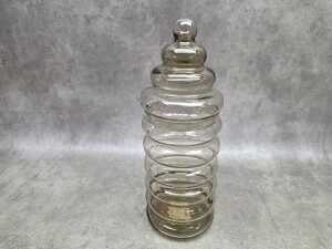 Mid-century Holmegaard 'Primula' smokey brown apothecary jar