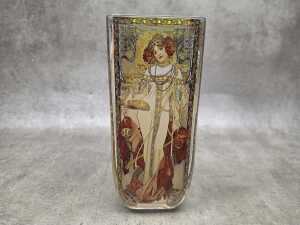 Goebel Alphonse Mucha's four seasons glass vase - 2
