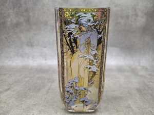 Goebel Alphonse Mucha's four seasons glass vase - 3