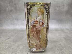 Goebel Alphonse Mucha's four seasons glass vase - 5