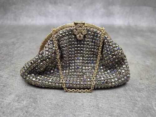 Vintage bejewelled purse with ormolu