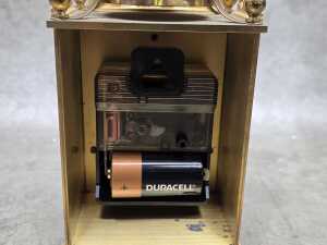 Junghans brass table clock - 5