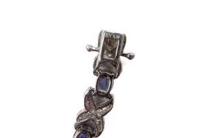 A tanzanite bracelet in sterling silver - 4