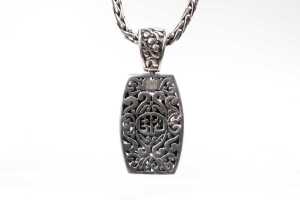 An Effy brand Balissima diamond pendant and necklace in sterling silver - 3