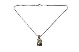 An Effy brand Balissima diamond pendant and necklace in sterling silver - 4