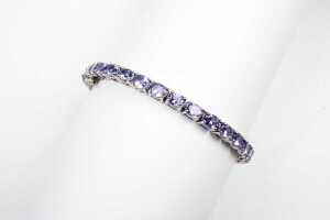 A tanzanite bracelet in sterling silver