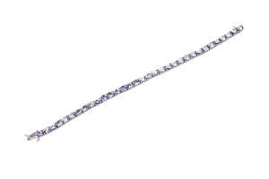 A tanzanite bracelet in sterling silver - 3