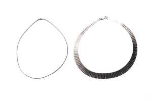 Two collier necklaces in sterling silver