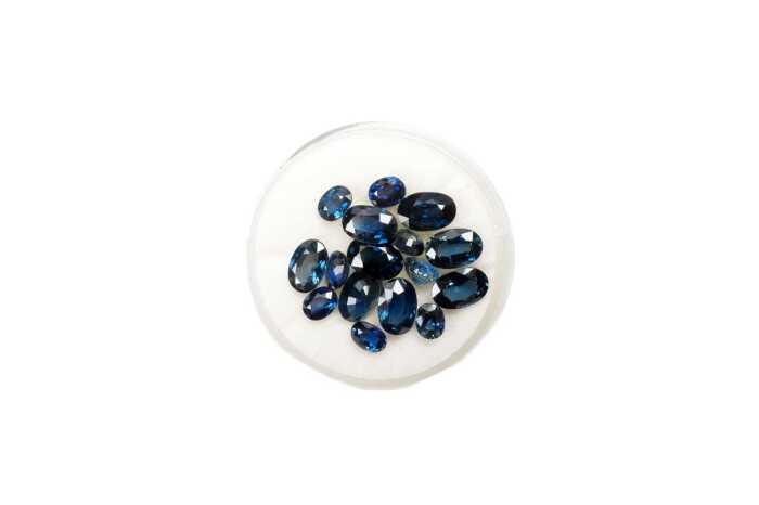 Collection of oval cut sapphires