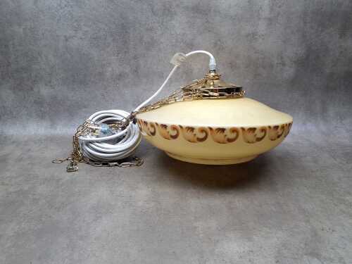 Vintage saucer pendant light