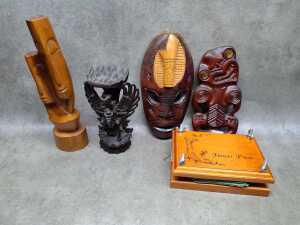 Timber ware, including monkey pod flower - 2