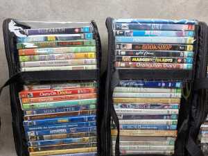 DVDs in PVC storage bags, mostly British TV shows - 2