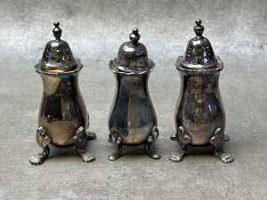 Nine pieces of antique silver plate - 3