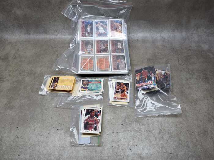 1990s NBA basketball trading cards, including Hoops