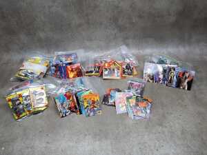 Group of collectible trading cards, including Star Wars