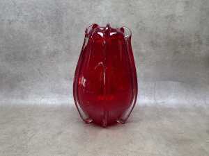 Three contemporary art glass vases - 2