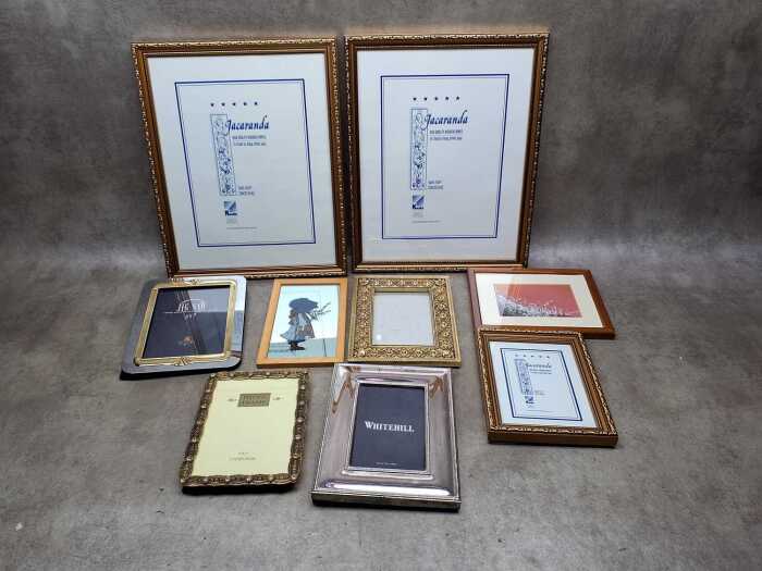 Group of picture frames including gilt