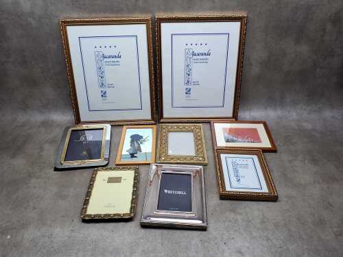 Group of picture frames including gilt