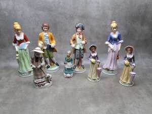 Assorted porcelain figures including pairs, bisque, etc - 2