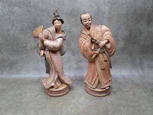 Assorted porcelain figures including pairs, Chinese, bisque, etc - 2