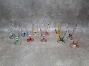 Retro coloured glass drinkware - 2