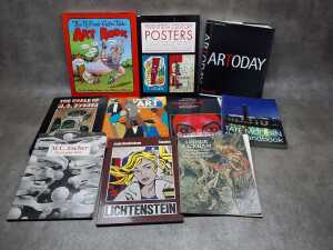 Illustration and Contemporary art books, including Tate Modern, M.C. Escher
