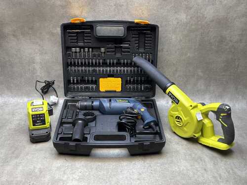 Ryobi 18v blower and GMC corded hammer drill