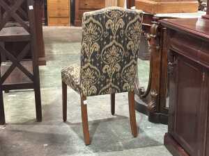 Set of eight Grange upholstered dining chairs - 4