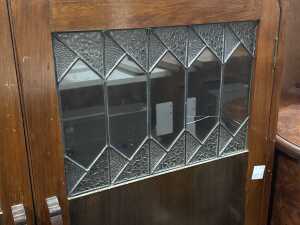 Art Deco leadlight display cabinet - 2