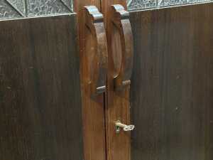 Art Deco leadlight display cabinet - 4