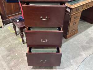 Three-drawer timber filing cabinet - 3